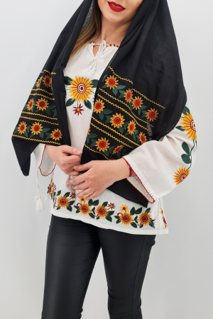 Marama Traditionala cu broderie floarea soarelui [5]