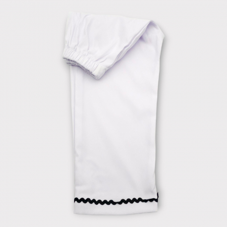 Copii - Pantalon traditional baieti Alb