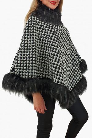 Poncho din lana cu blana 12 [2]