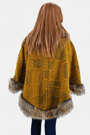 Poncho din lana cu blana 3 [2]