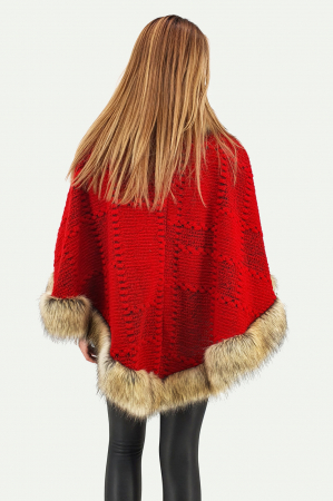 Poncho din lana cu blana 7 [2]