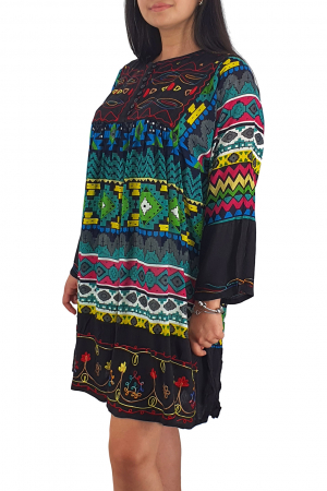 Rochie/Bluza brodata cu imprimeu floral Oana 12 [2]