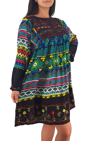 Rochie/Bluza brodata cu imprimeu floral Oana 12 [0]