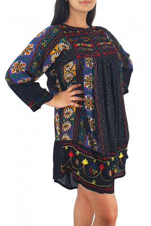 Rochie/Bluza brodata cu imprimeu floral Oana 13 [1]