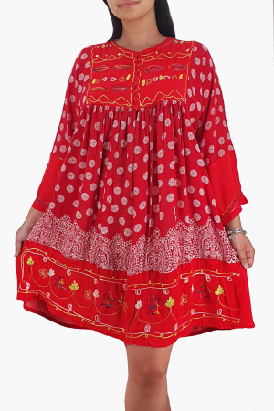 Rochie/Bluza brodata cu imprimeu floral Oana 14 [0]