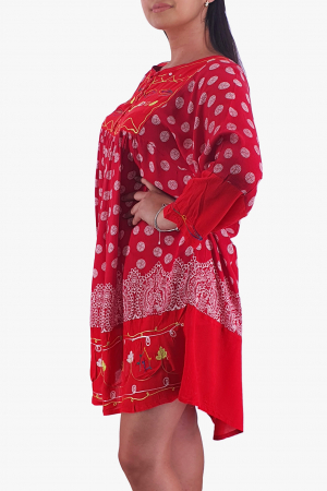 Rochie/Bluza brodata cu imprimeu floral Oana 14 [2]