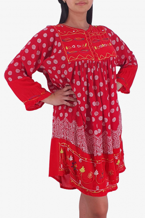 Rochie/Bluza brodata cu imprimeu floral Oana 14 [1]