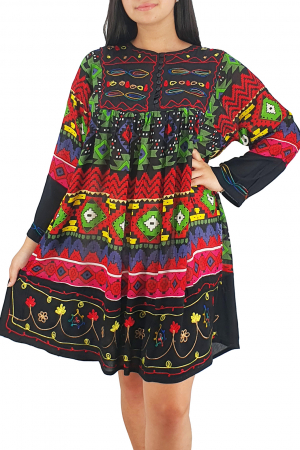 Rochie/Bluza brodata cu imprimeu floral Oana 15 [0]