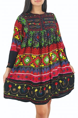 Rochie/Bluza brodata cu imprimeu floral Oana 15 [1]