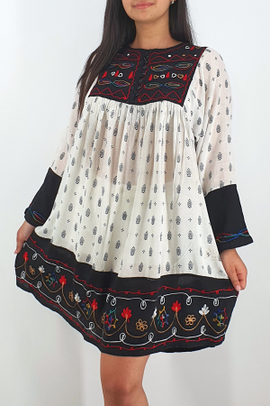 Rochie/Bluza brodata cu imprimeu floral Oana 16 [0]