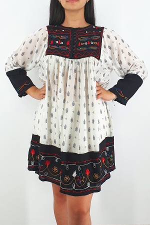 Rochie/Bluza brodata cu imprimeu floral Oana 16 [1]