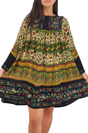 Rochie/Bluza brodata cu imprimeu floral Oana 17 [1]