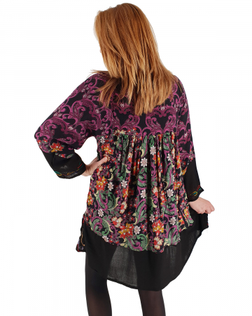 Rochie/Bluza brodata cu imprimeu floral Oana 3 [2]