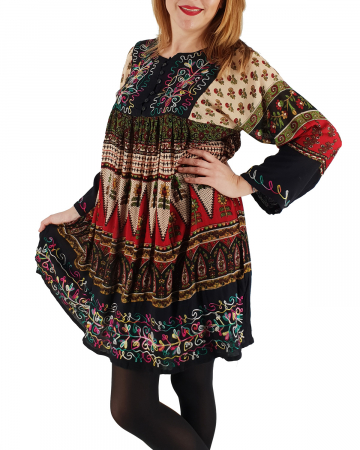 Rochie/Bluza brodata cu imprimeu floral Oana 4 [1]