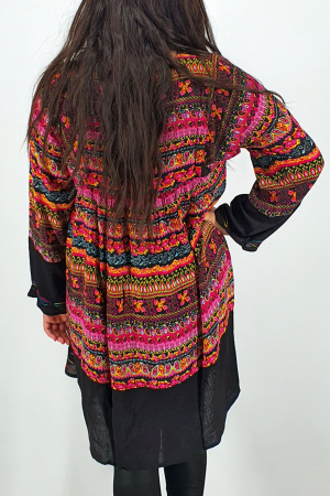 Rochie/Bluza brodata cu imprimeu floral Oana 9 [4]