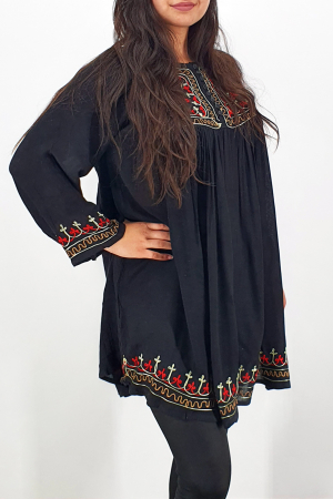 Rochie/Bluza brodata cu imprimeu floral Oana 7 [1]