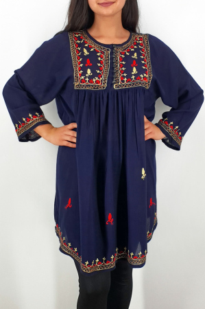 Rochie/Bluza brodata cu imprimeu floral Oana 8 [1]