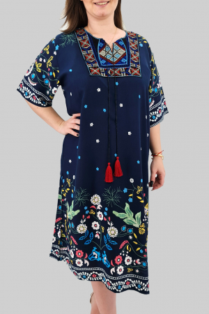 Rochie brodata si cu imprimeu floral [0]