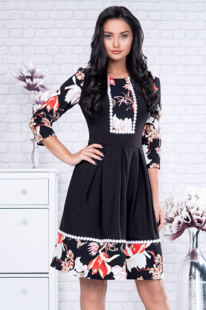 MEGA REDUCERI - Rochie cu motive traditionale Lorina