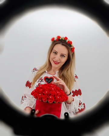 Set cadou - Trandafiri sapun - Cutie Catifea Rosie [6]