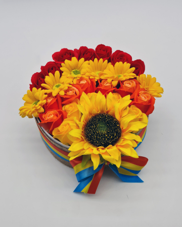 Set cadou – Trandafiri sapun – Cutie rotunda – floarea soarelui 2! [3]