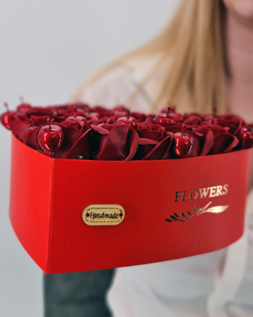 Set cadou - Trandafiri sapun - Inima flori Rosu! [1]