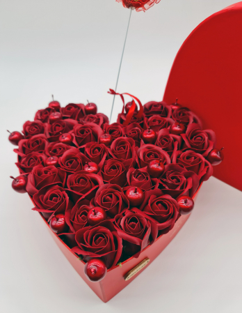 Set cadou - Trandafiri sapun - Inima flori Rosu! [3]