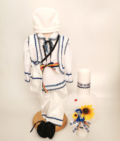 Set Traditional Botez - Set Traditional Botez Baiat - Costumas + Lumanare Adan