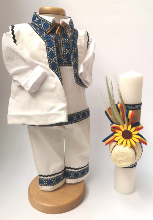 Set Traditional Botez - Set Traditional Botez - Costumas baiat/Lumanare baiat  Ludovic