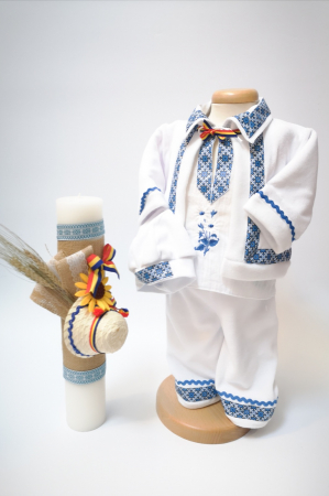 Set Traditional Botez - Set Traditional Botez - Costumas baiat/Lumanare baiat