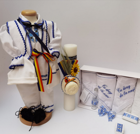 Set Traditional Botez - Set Traditional Botez - Costumas baietel/Trusou/Lumanare 4