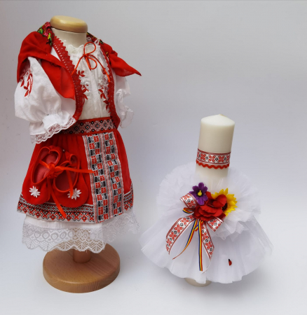 Set Traditional Botez - Set Traditional Botez - Costumas fetita/Lumanare 7
