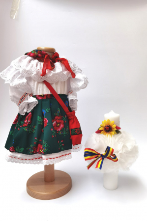 Set Traditional Botez - Set Traditional Botez - Costumas fetita/Lumanare 9