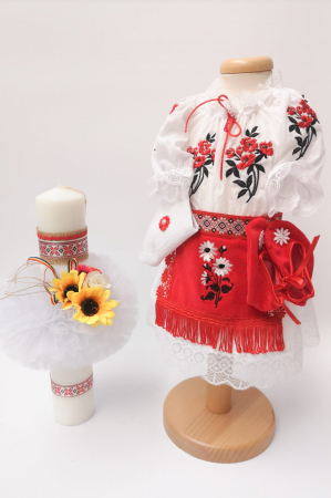 Set Traditional Botez - Set Traditional Botez - Costumas fetita/Lumanare 2