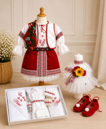 Set Traditional Botez - Set Traditional Botez - Costumas/Trusou/Lumanare Carmen