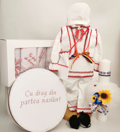 Set Traditional Botez - Set Traditional Botez - Costumas+Trusou+Cutie+Lumanare Baiat