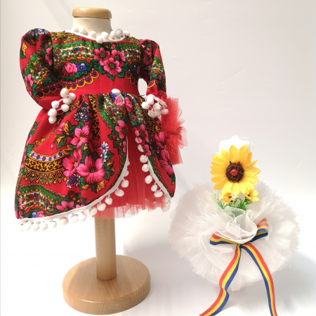 Set Traditional Botez - Set Traditional Botez Fetita - Costumas + Lumanare - TUL 2