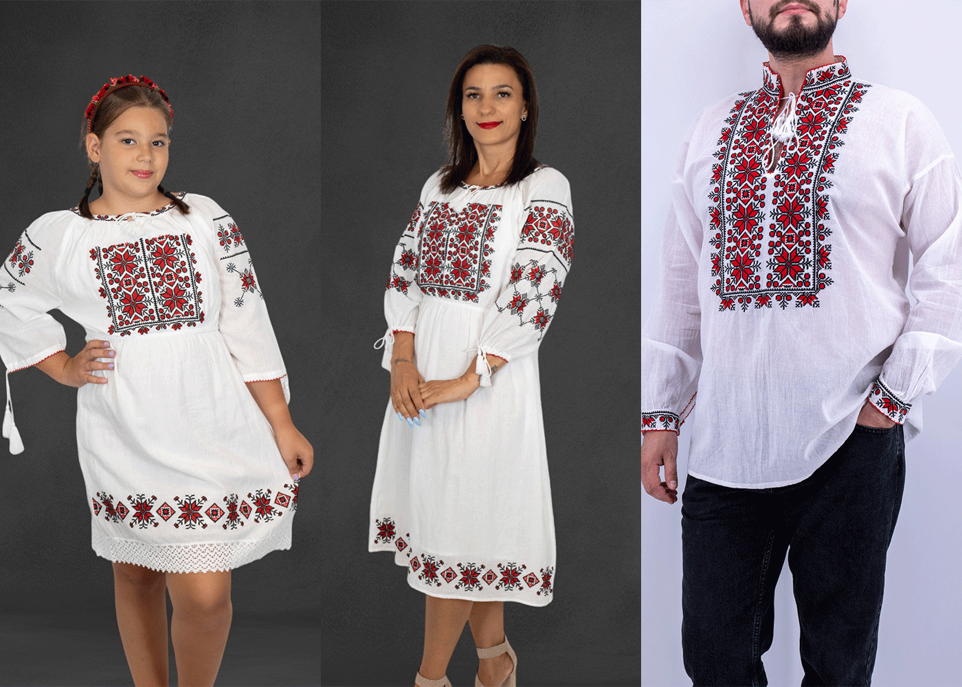 Set - Mama / Tata / fiica - Set Traditional Mama/Tata/fiica 8