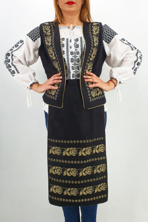 Set Vesta si Fote brodate cu model traditional  Alina 2 [1]