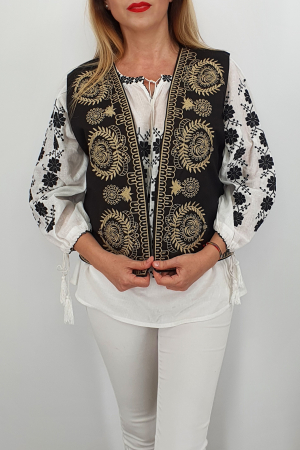 Vesta brodata cu model traditional Alina [0]