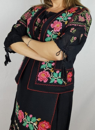 Femei - Vesta brodata cu model traditional Aurica 2 - Marime Mare