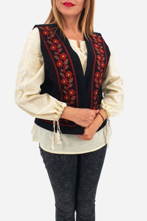 Vesta brodata cu model traditional Narci [0]