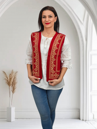 Veste Traditionale - Vesta brodata cu model traditional Olguta