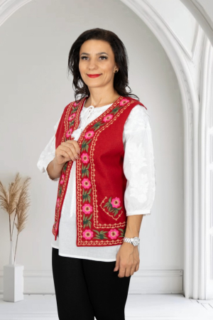 Vesta brodata cu model traditional Olguta 2 [1]
