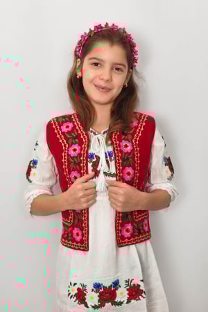 Copii - Vesta traditionala fetite Olguta 2