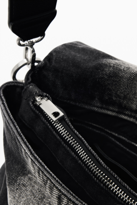 Geanta de dama crossbody  Desigual, seria Half Logo D - Gri inchis [4]