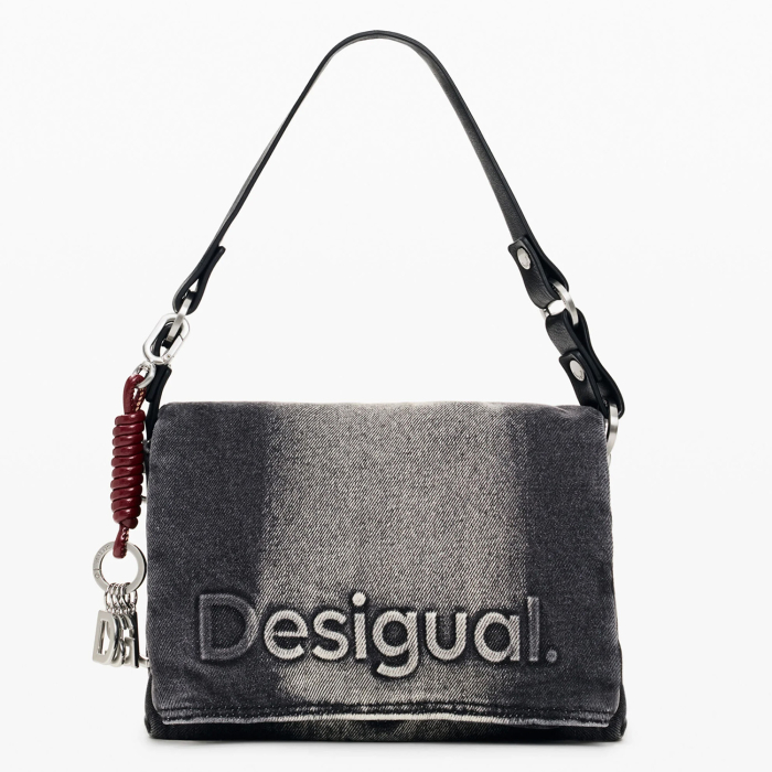 Geanta de dama crossbody  Desigual, seria Half Logo D - Gri inchis [3]
