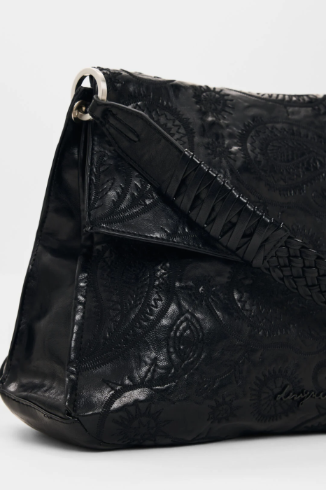 Rucsac si geanta 2 in 1 dama Desigual, cu imprimeu seria Sirico Posadas, Negru [3]