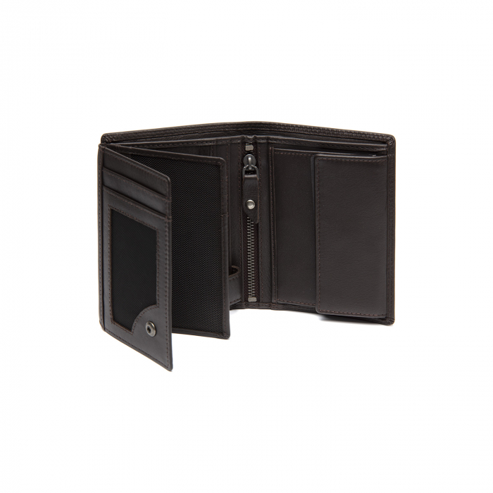 Portofel barbati, The Chesterfield Brand, cu protectie anti scanare RFID, din piele naturala, Leroy, Maro inchis [3]