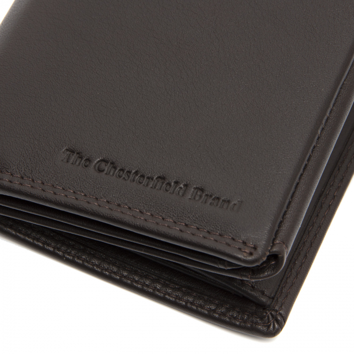 Portofel barbati, The Chesterfield Brand, cu protectie anti scanare RFID, din piele naturala, Leroy, Maro inchis [5]
